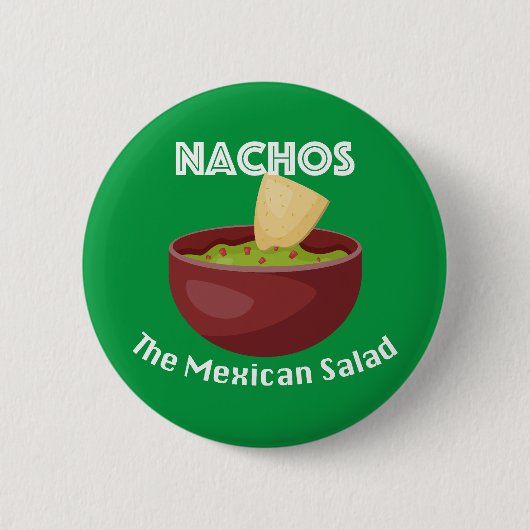 Nachos, de Mexicaanse salade - ronde Button (Voorkant)