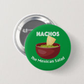 Nachos, de Mexicaanse salade - ronde Button (Voorkant /achterkant)
