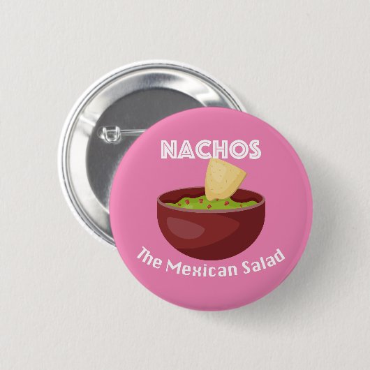 Nachos, de Mexicaanse salade - ronde Button (Voorkant /achterkant)