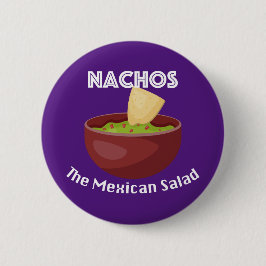 Nachos, de Mexicaanse salade - ronde Button