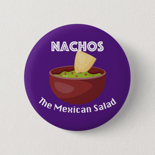 Nachos, de Mexicaanse salade - ronde Button (Voorkant)