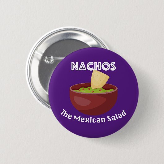 Nachos, de Mexicaanse salade - ronde Button (Voorkant /achterkant)