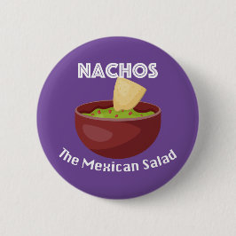 Nachos, de Mexicaanse salade - ronde Button
