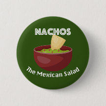 Nachos, de Mexicaanse salade - ronde Button