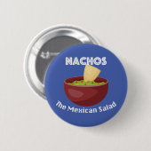 Nachos, de Mexicaanse salade - ronde Button (Voorkant /achterkant)