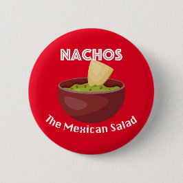 Nachos, de Mexicaanse salade - ronde Button