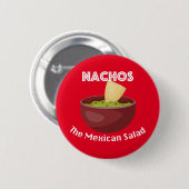 Nachos, de Mexicaanse salade - ronde Button (Voorkant /achterkant)