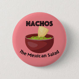 Nachos, de Mexicaanse salade - ronde Button