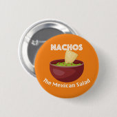 Nachos, de Mexicaanse salade - ronde Button (Voorkant /achterkant)