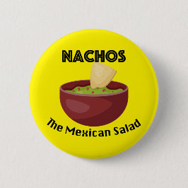 Nachos, de Mexicaanse salade - ronde Button