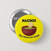 Nachos, de Mexicaanse salade - ronde Button (Voorkant /achterkant)