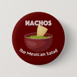 Nachos, de Mexicaanse salade - ronde Button