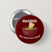 Nachos, de Mexicaanse salade - ronde Button (Voorkant /achterkant)