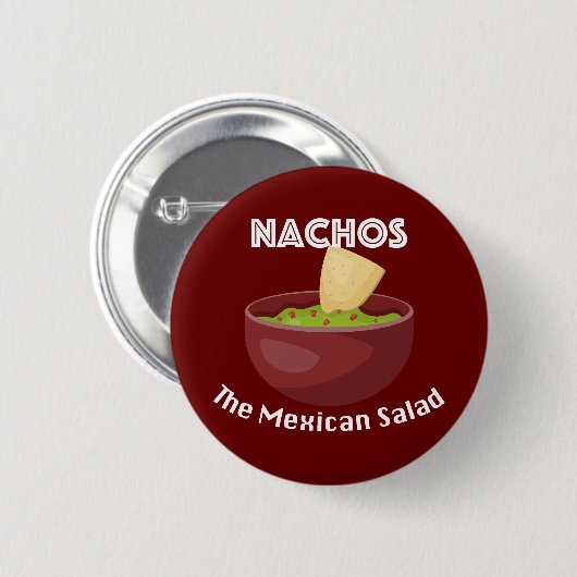 Nachos, de Mexicaanse salade - ronde Button (Voorkant /achterkant)