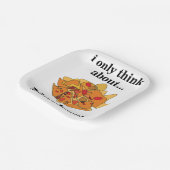 Nachos eten Ik denk alleen maar aan Nachos Party Papieren Bordje (Gebogen)