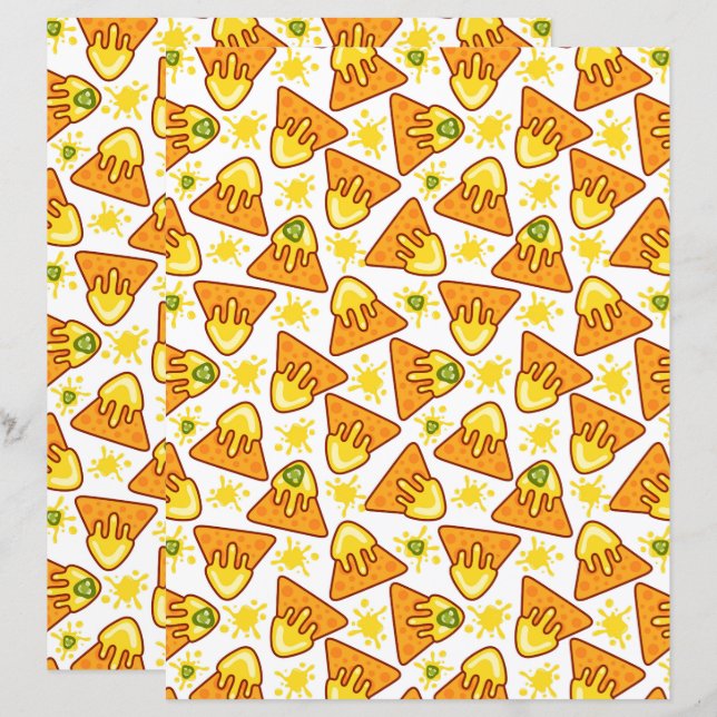 Nachos & Jalapenos Scrapbookpapier (Voorkant / Achterkant)