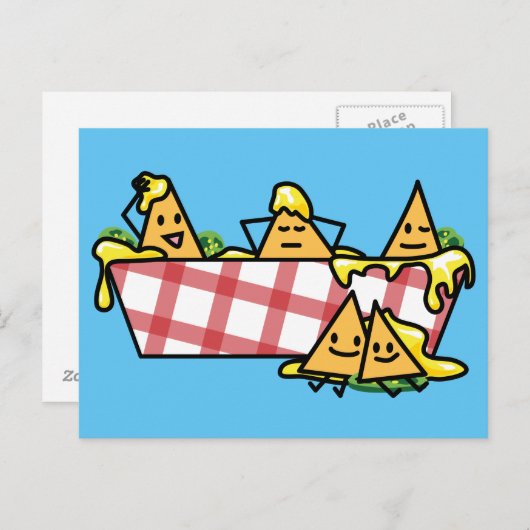 Nachos Melted Cheese Jalapeno Nacho tortilla chips Briefkaart (Voorkant / Achterkant)