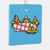 Nachos Melted Cheese Jalapeno Nacho tortilla chips Keramisch Ornament (Rechts)