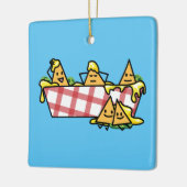 Nachos Melted Cheese Jalapeno Nacho tortilla chips Keramisch Ornament (Links)