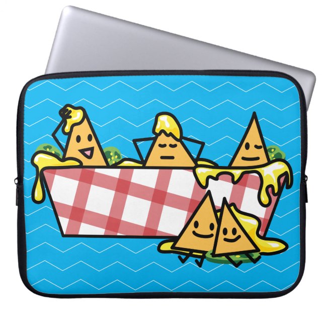 Nachos Melted Cheese Jalapeno Nacho tortilla chips Laptop Sleeve (Voorkant)