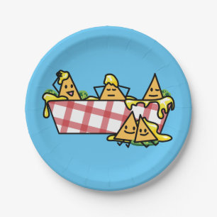 Nachos Melted Cheese Jalapeno Nacho tortilla chips Papieren Bordje