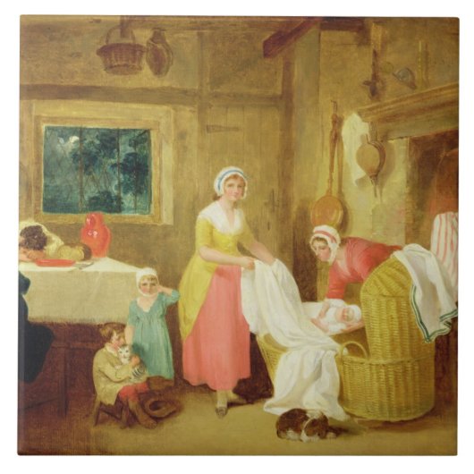 Nacht, 1799 (olie op canvas) (zie 127218-220) tegeltje (Voorkant)