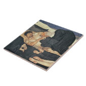 Nacht, 1890 (olie op canvas) tegeltje (Zijkant)