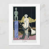 Nacht, 1925 (pochoir print) briefkaart (Voorkant)