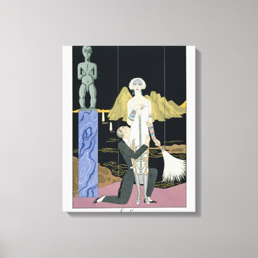 Nacht, 1925 (pochoir print) canvas afdruk (Voorkant)