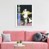 Nacht, 1925 (pochoir print) canvas afdruk (Insitu (Woonkamer))
