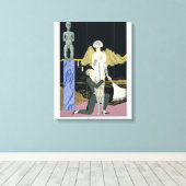 Nacht, 1925 (pochoir print) canvas afdruk (Insitu (Houten vloer))