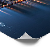 Nacht aan Navy Pier Poster (Hoek)