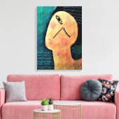 Nacht Abstract Digitaal Schilderen van een Vrouw Canvas Afdruk (Insitu (Woonkamer))