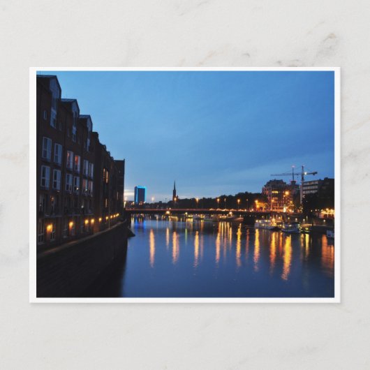 Nacht beim Fluss Briefkaart (Voorkant)