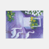 Nacht bij de put. fleece deken (Voorkant (Horizontaal))