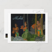 Nacht bij het Briefkaart Luau (Voorkant / Achterkant)
