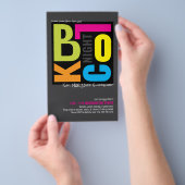 Nacht Blockparty Retro Type Buurt Event Flyer (Hand)