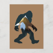 Nacht Bos Bigfoot Briefkaart (Voorkant)