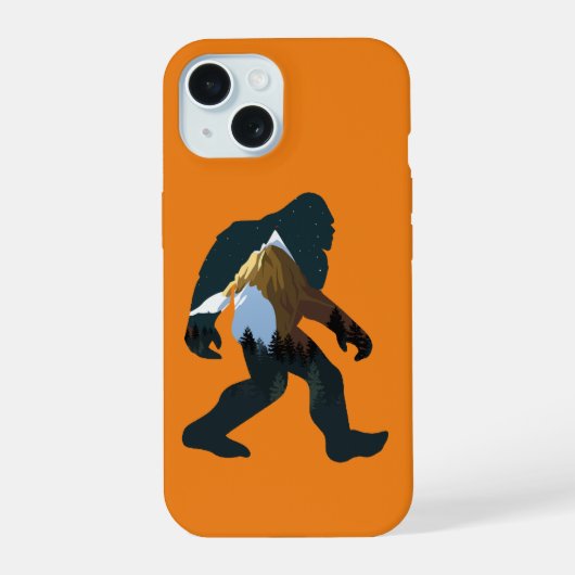 Nacht Bos Bigfoot iPhone 15 Case (Achterkant)