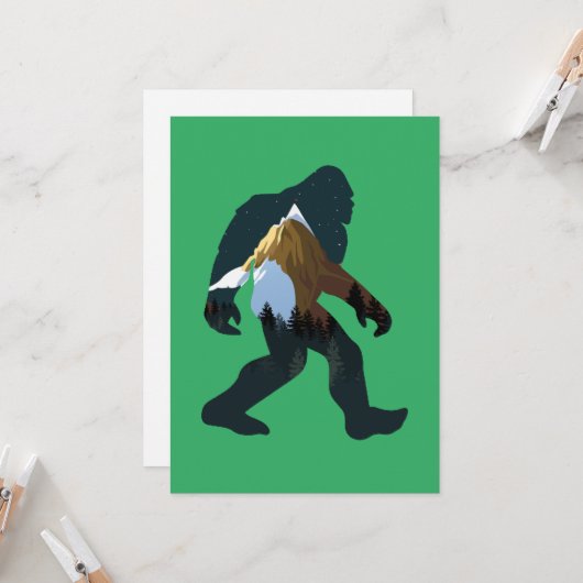 Nacht Bos Bigfoot Kaart (Voorkant / Achterkant in situ)