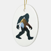 Nacht Bos Bigfoot Keramisch Ornament (Links)