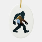 Nacht Bos Bigfoot Keramisch Ornament (Voorkant)