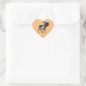 Nacht Bos Eland Hart Sticker (Tas)