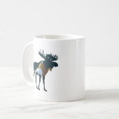 Nacht bos eland koffiemok (Voorkant links)