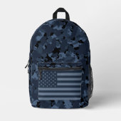 Nacht Camo Amerikaanse vlag Bedrukte Rugzak (Voorkant)