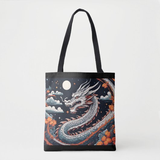 nacht draak boodschappentas tote bag (Voorkant)