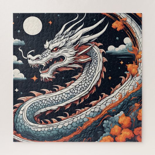 nacht draak puzzel (Verticaal)