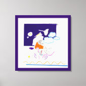 Nacht en Nap Drawings 11 Ze keek naar haar palm Canvas Afdruk (Voorkant)