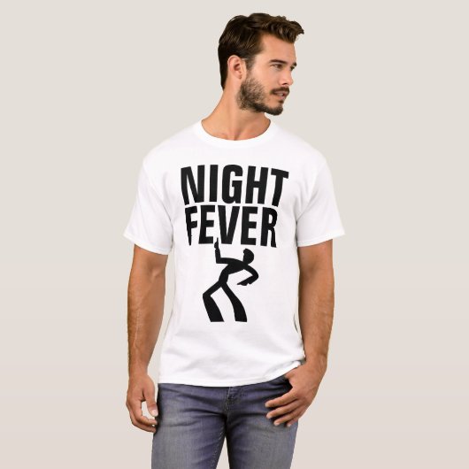 NACHT FEVER Disco danst T-shirts (Voorkant volledig)