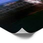 Nacht gebouwen: digitale "impressie" poster (Hoek)